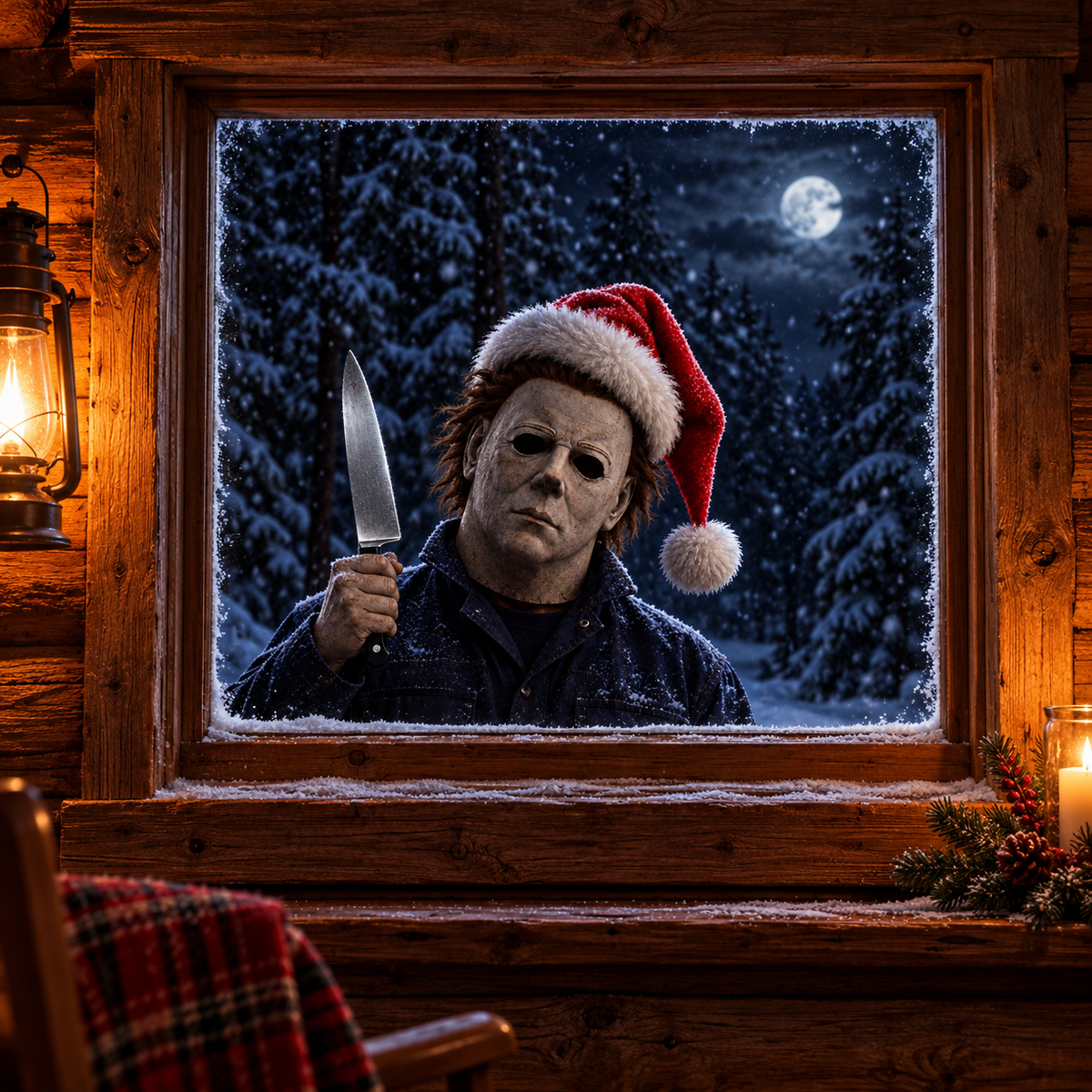 Creepy Christmas Window Decal