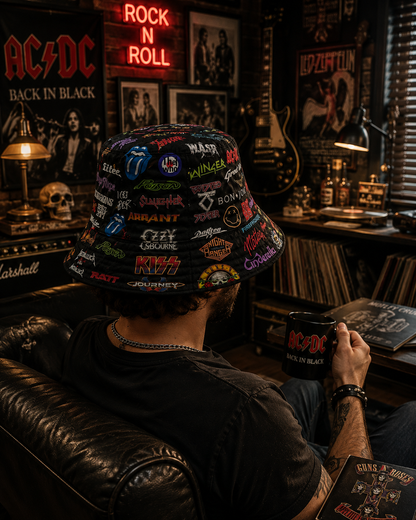 Classic Rock All Over Bucket Hat Version 2