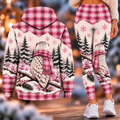 Snowy Owl - Personalized Christmas Hoodie and Leggings Set Version 2