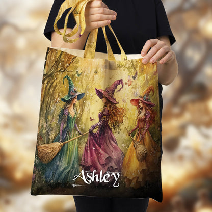 Witches In Forest - Personalized Witch Tote Bag