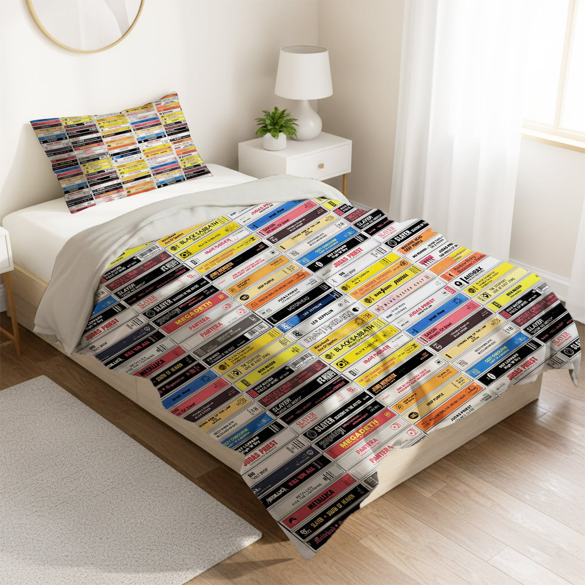 Classic Rock Metal Cassette Bedding Set -Gift For Rock Music Lovers