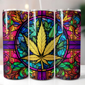 Colorful Weed  Skinny Tumbler