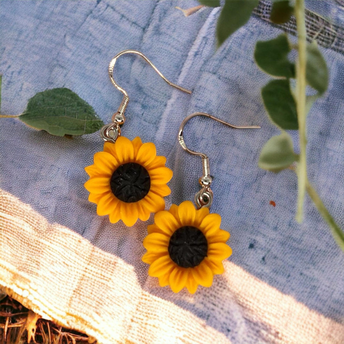 Sunflower Dangle Earrings - Gift For Her