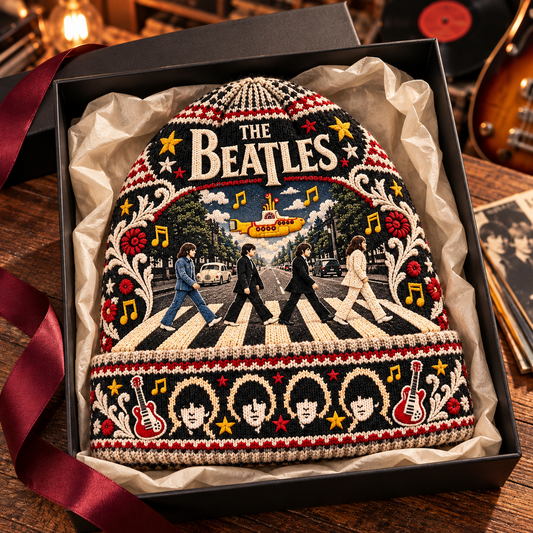 The Beatles Abbey Road Beanie Hat - Retro Rock Music Gift