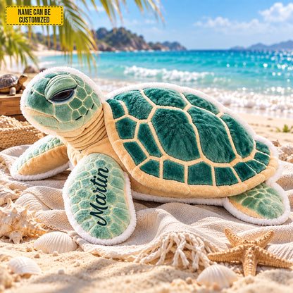 Personalized Sea Turtle Custom Shaped Pillow