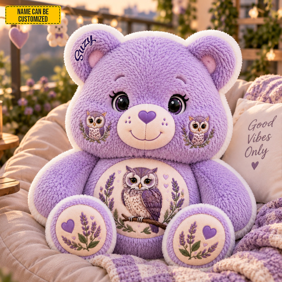 Personalized Bear Owl Custom Shaped Pillow