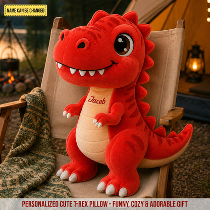 Personalized Cute T-Rex Custom Shape Pillow