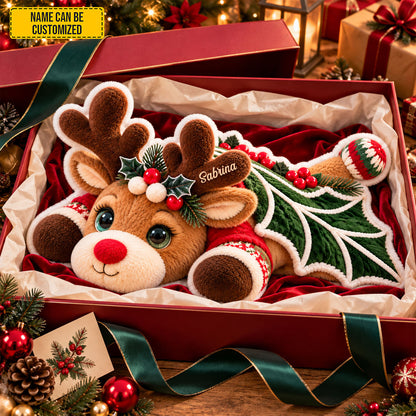 Personalized Christmas Dragon Reindeer Pillow