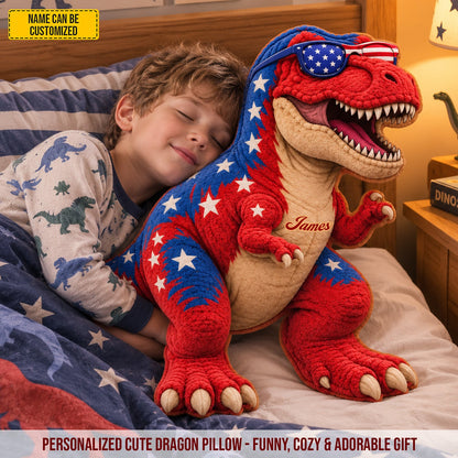 Personalized T-Rex Custom Shaped Pillow
