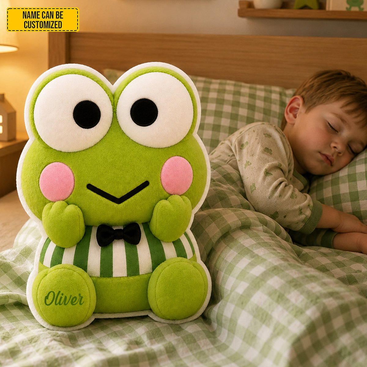 Personalized Cute Frog Shaped Pillow