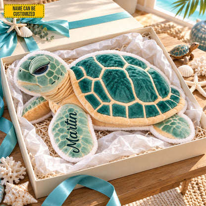 Personalized Sea Turtle Custom Shaped Pillow