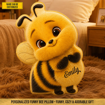 Personalized Cute Bee Custom Shape Pillow