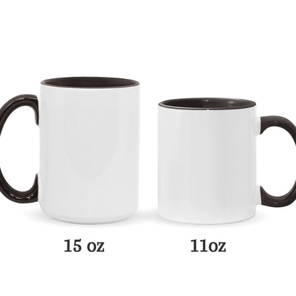 Personalized Highland Cow Floral Accent Mug