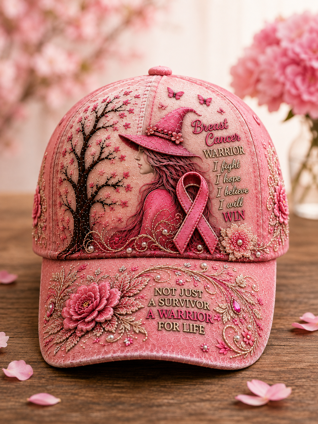 Breast Cancer Warrior Pink Hat