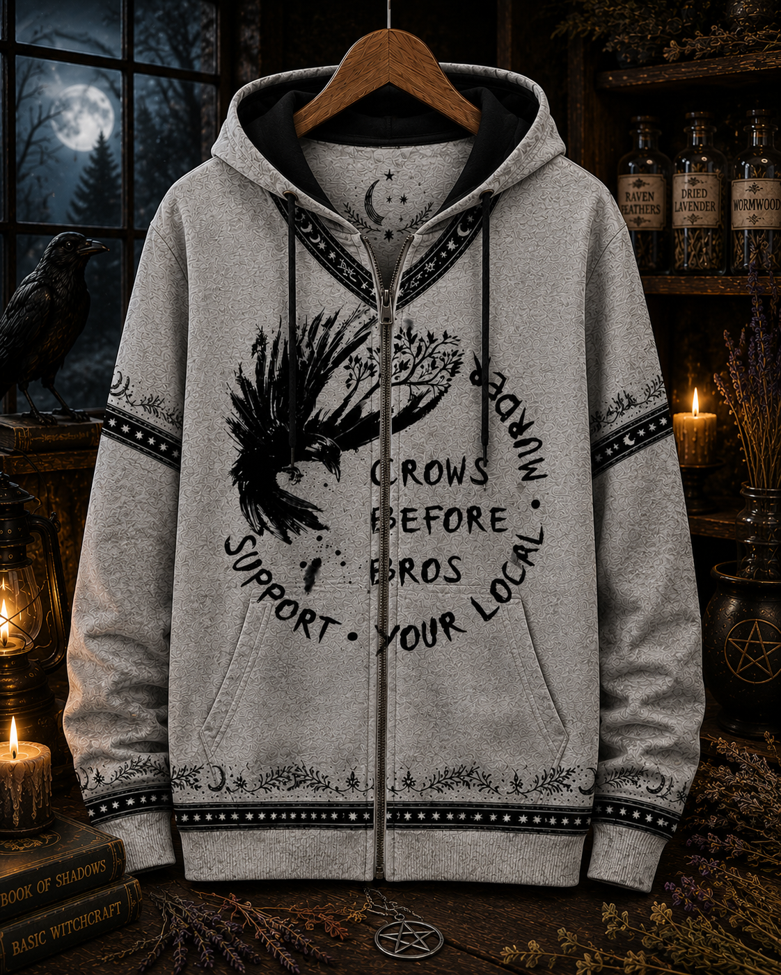 Funny Crows Before Bros – Support Your Local Murder” V-Neck Shirt